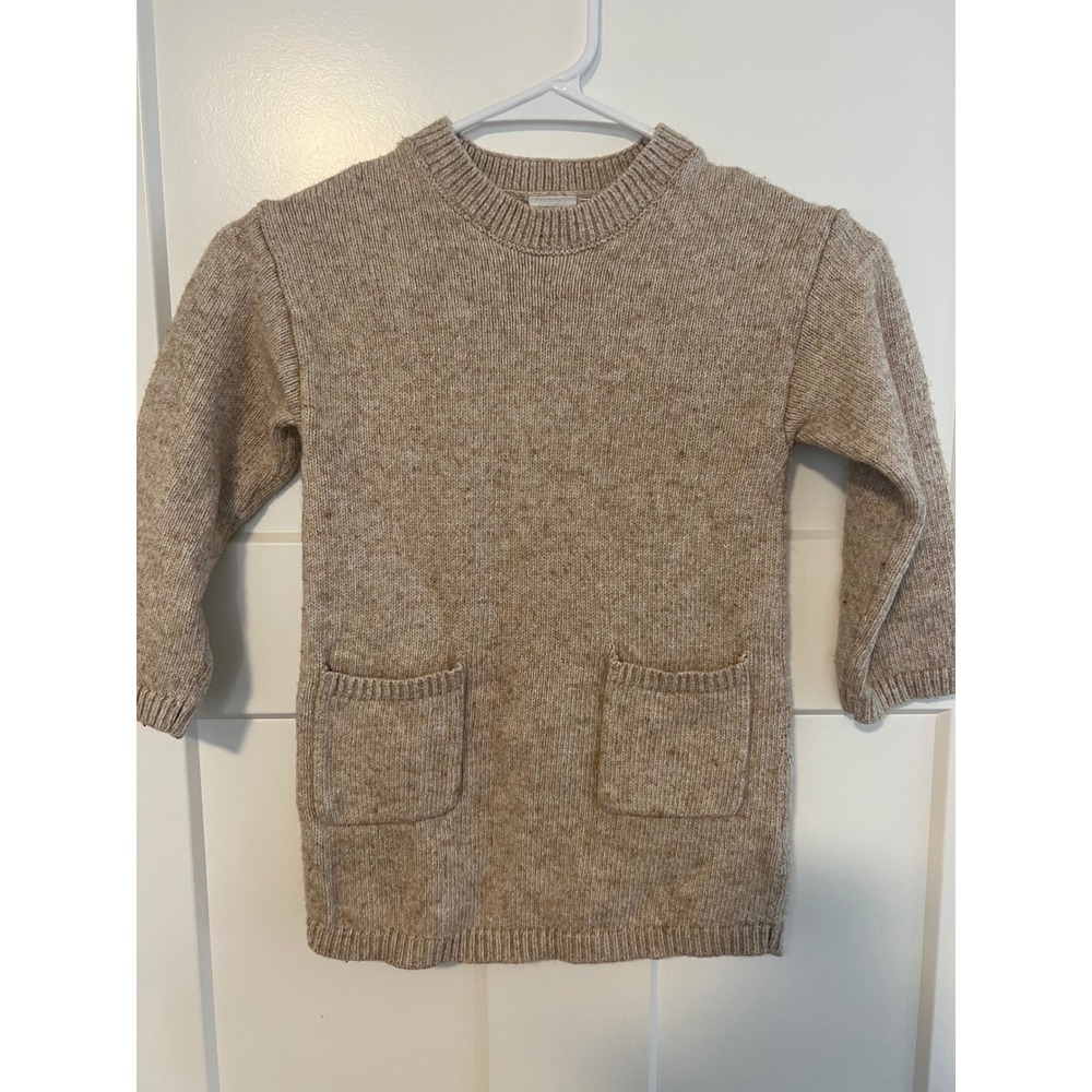 ZARA- excellent girls tan sweater dress - Size 6